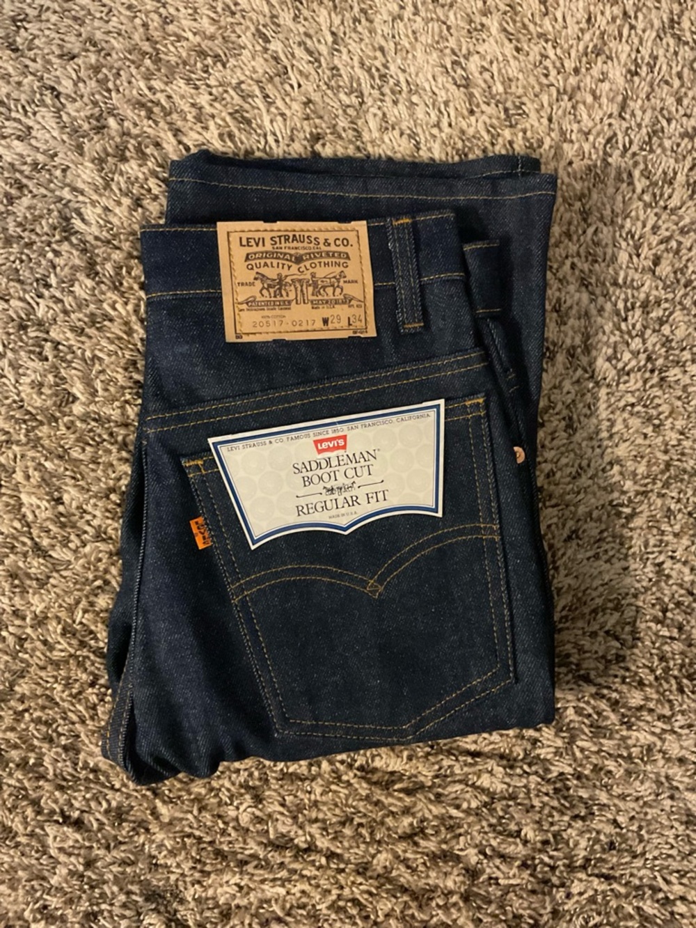 Levi's Saddleman Boot Cut Jeans - Dark Blue Denim